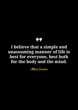 Albert Einstein Quote on Simple Life