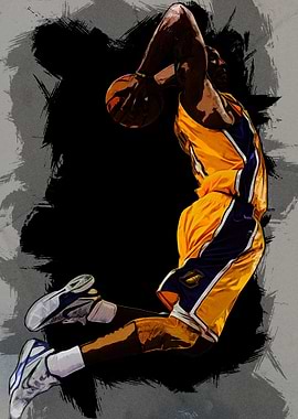 Basketball Player Dunking Art