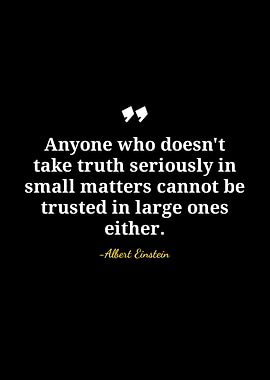 Einstein Quote: Truth and Trust