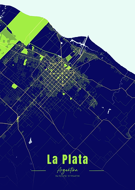 La Plata, Argentina City Map