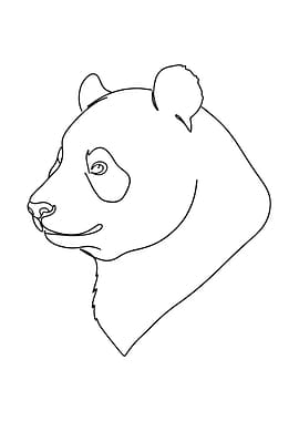 Panda Head Outline