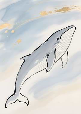 Whale in Watercolor