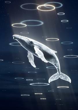 Whale in a sea of rings