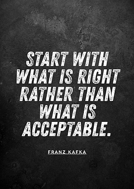 Franz Kafka Inspirational Quote Poster