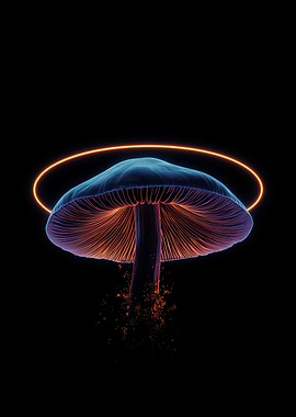 Glowing Mushroom with Halo