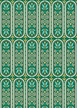 Green Floral Pattern