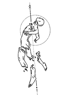 Deconstructed Figure Line Art