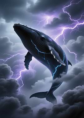 Whale in Stormy Weather