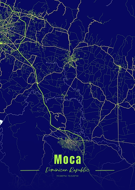 Moca, Dominican Republic Map