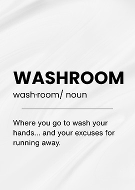 Washroom Funny Definition Art