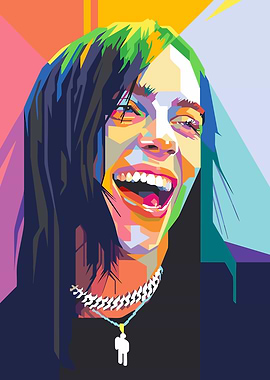 Billie Eilish Pop Art Portrait