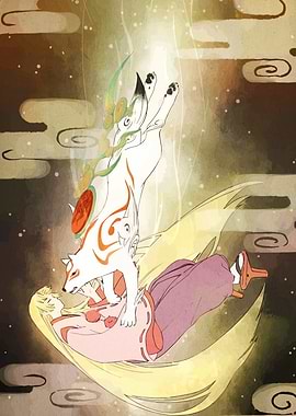 Ōkami Amaterasu and Sakuya Artwork