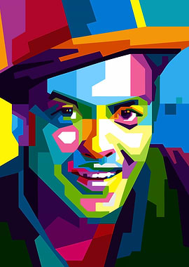 Frank Sinatra Colorful Pop Art Portrait