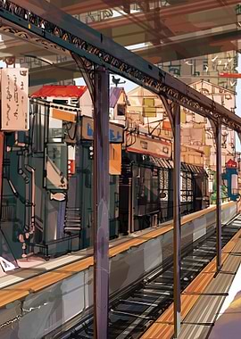 Urban Train Station Digital Art