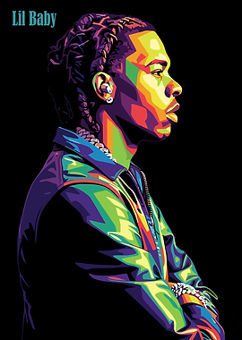 Lil Baby Pop Art Portrait