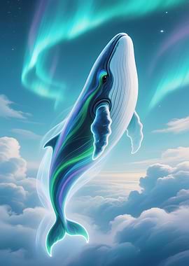 Aurora Whale in the Sky