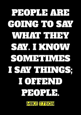 Mike Tyson Quote on Black Background