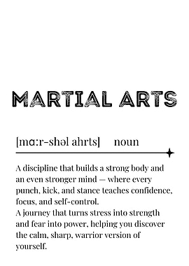 Martial Arts Definition Print