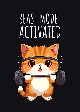 Beast Mode Activated: Weightlifting Kitten
