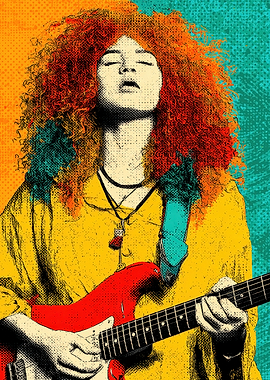 Female Guitarist with Red Hair