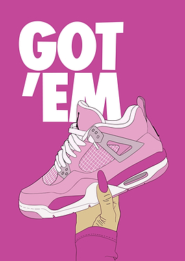 Got 'Em Pink Sneaker Art