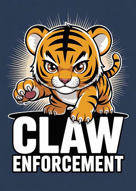 Claw Enforcement Tiger Cartoon