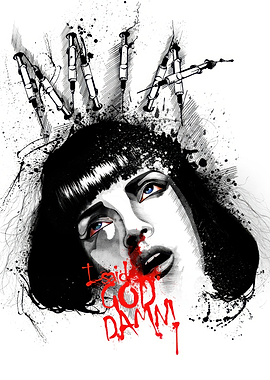 Mia Wallace Pulp Fiction Illustration