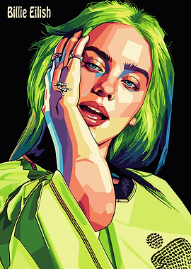 Billie Eilish Pop Art Portrait