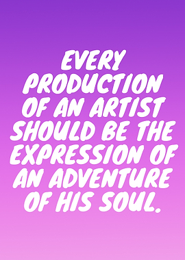 Artist's Production Soul Adventure Quote