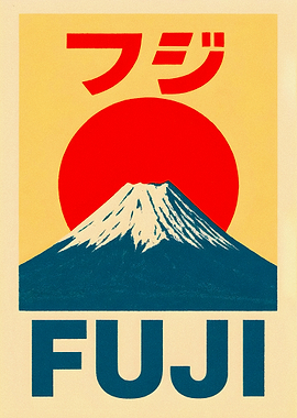 Mount Fuji Japan Poster Art
