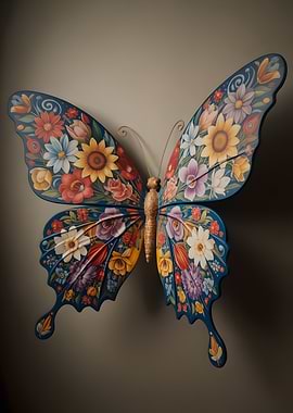 Floral Butterfly Art