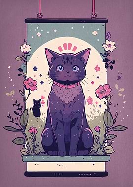 Floral Cat Portrait