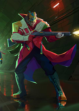 Futuristic Warrior with Shotgun