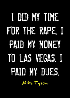 Mike Tyson Quote on Black Background