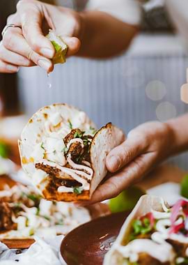 Taco with Lime Squeeze