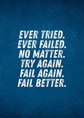 Inspirational Quote on Blue Background