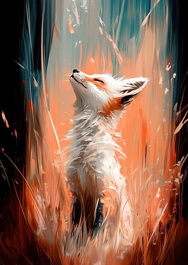 Fox in Abstract Light