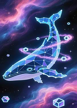 Geometric Whale in Nebula