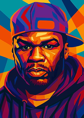 50 Cent Pop Art Portrait