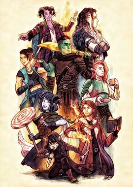 The Mighty Nein Illustration