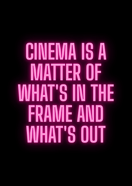 Cinema Frame Neon Pink Text