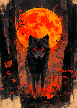 Black Wolf Red Moon