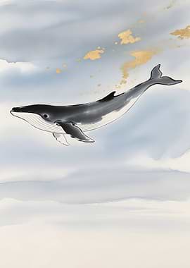 Whale in the Sky Painting