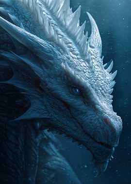 Icy Dragon Portrait