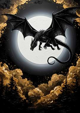 Dragon in Moonlight