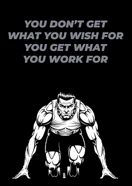 Motivational Fitness Quote with Athlete