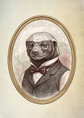 Honey Badger Portrait