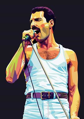 Freddie Mercury Pop Art Portrait