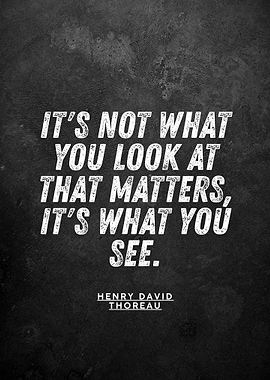 Thoreau Quote: It's What You See