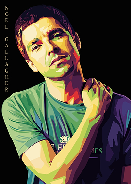 Noel Gallagher Pop Art Portrait